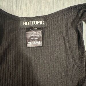 Hot Topic Charcoal Ribbed Sleeveless Top